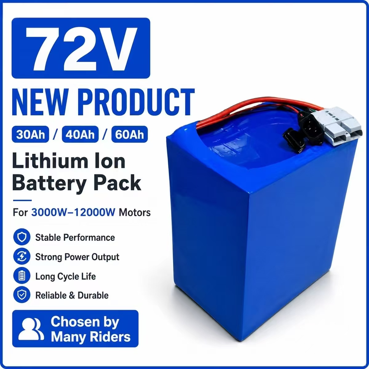 72V 30Ah Lifepo4 Battery Pack - Bateria de íon de lítio 72V