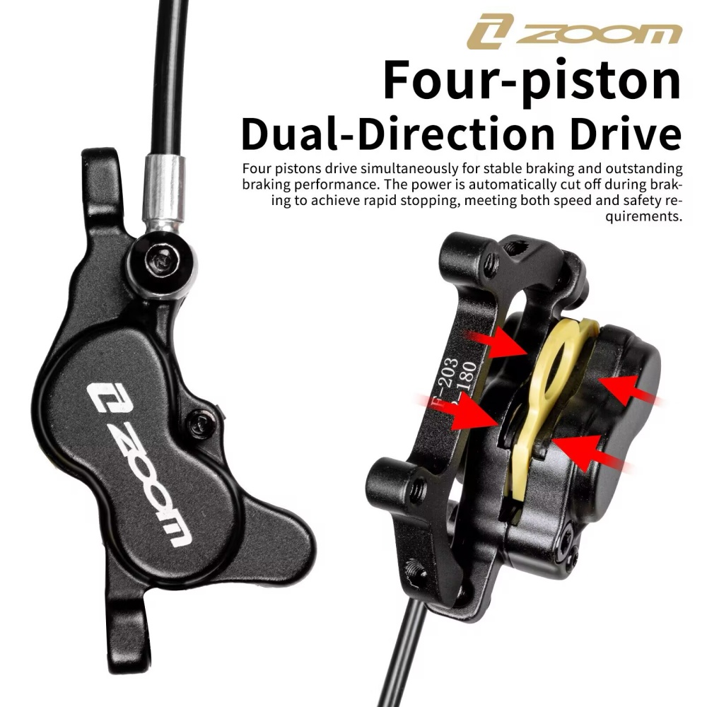 Conjunto de Freios a Disco Hid - Zoom Hydraulic Brake 4 Piston E-Scooter avaliação e preço